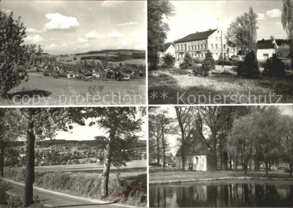 Tirpersdorf Teilansichten Landstrasse Kapelle Teich