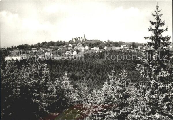 Schoeneck Vogtland Ansicht vom Waldrand aus