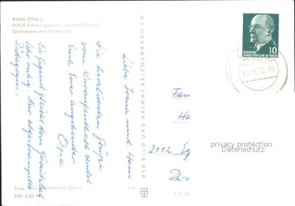 Kahla Thueringen FDGB Erholungsheim Jacques Decour Speis – Bild 2