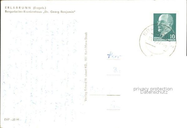 Erlabrunn Erzgebirge Bergarbeiter Krankenhaus Dr Georg Benja – Bild 2