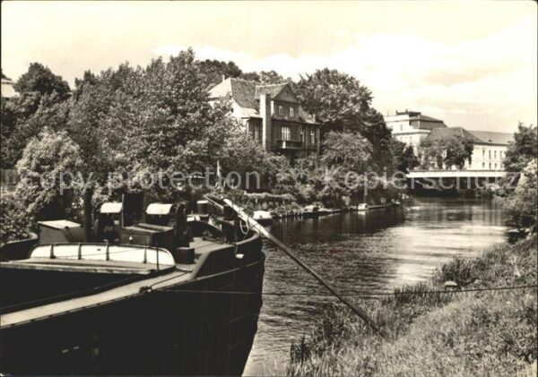 Oranienburg Partie an der Havel Schiff
