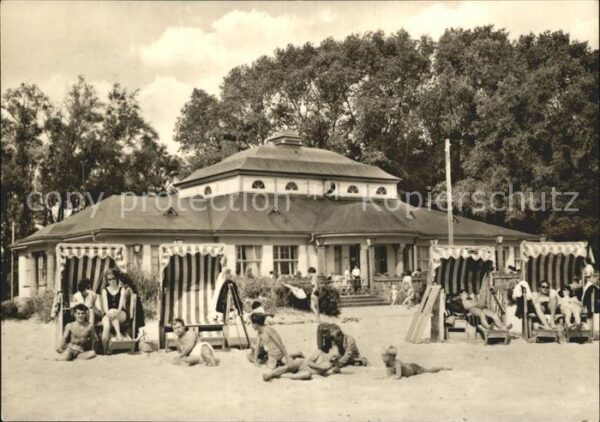 Ueckermuende Mecklenburg Vorpommern HO Gaststätte im Strandbad