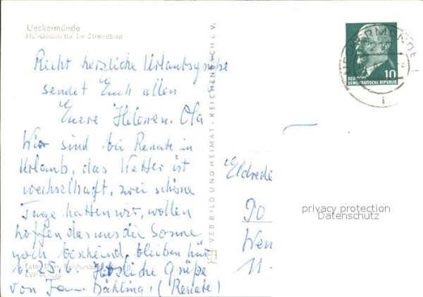 Ueckermuende Mecklenburg Vorpommern HO Gaststätte im Strandbad – Bild 2