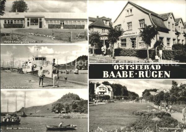 Baabe Ostseebad Ruegen FDGB Erholungsheime Dampferanlegestelle