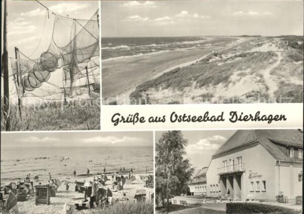 Dierhagen Ostseebad Fischernetze Strand Dünen Ernst Moritz
