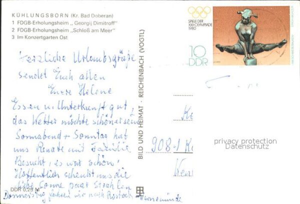 Kuehlungsborn Ostseebad FDGB Erholungsheime Strand Möwen Konzer – Bild 2