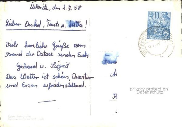 Ueckeritz Usedom Campingplatz Waldweg Strand – Bild 2
