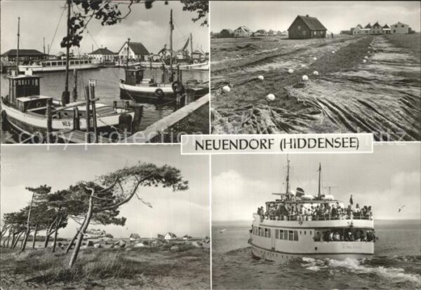 Neuendorf Hiddensee Hafen Fischkutter Fähre Fischernetze