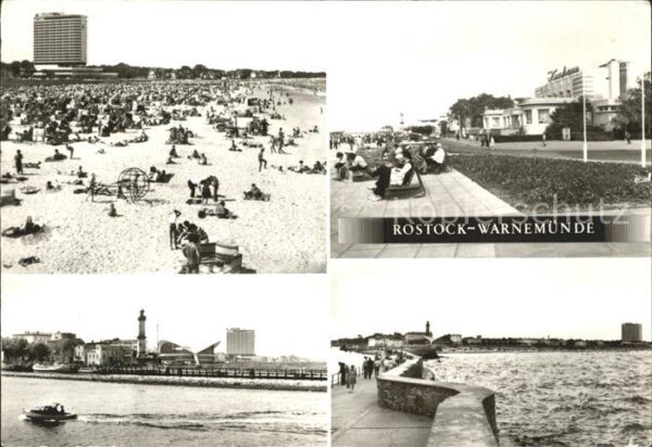Warnemuende Ostseebad Strand Hotel Neptun Kurhaus Hafeneinfah