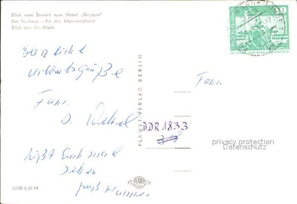 Warnemuende Ostseebad Strand Hotel Neptun Kurhaus Hafeneinfah – Bild 2