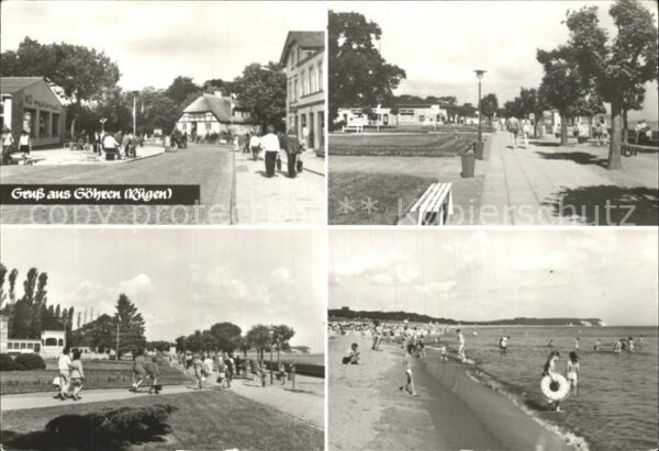 Goehren Ruegen Strassenpartie Strand Promenade