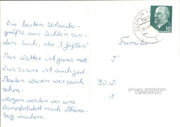Flecken Zechlin Teilansicht Kirche Park Schwarzer See – Bild 2