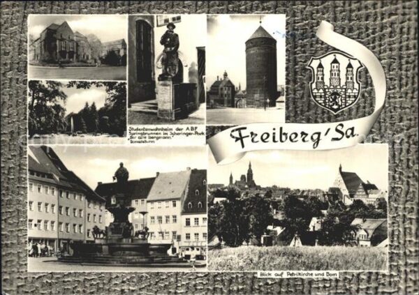 Freiberg Sachsen Studentenwohnheim der ABF Springbrunnen