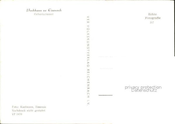 Eisenach Thueringen Bachhaus Geburtszimmer – Bild 2