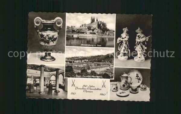 Meissen Elbe Sachsen 250 Jahre Porzellan Manufaktur Vase 19.