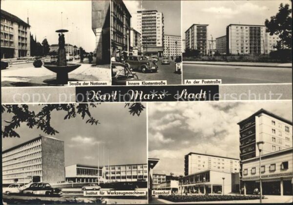 Karl-Marx-Stadt Strasse der Nationen Brunnen Klosterstr