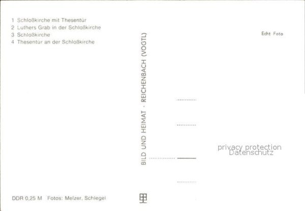 Wittenberg Lutherstadt Schlosskirche Thesentür Luthers Grab – Bild 2