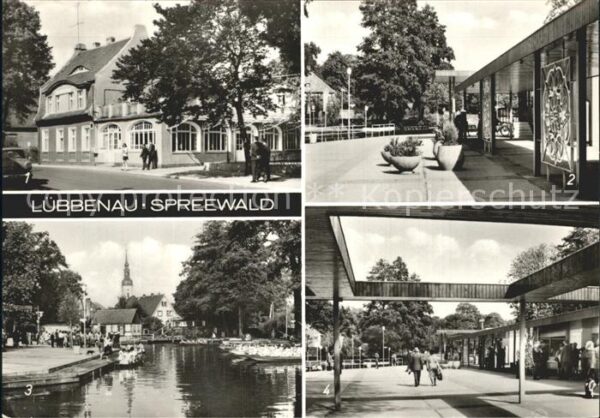 Luebbenau Spreewald HO Gaststätte Hafen Promenade Kirche