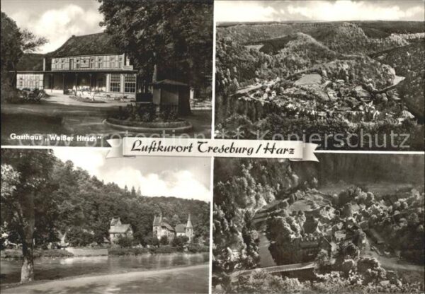 Treseburg Harz Gasthaus Weisser Hirsch Panorama Luftku