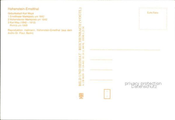 Hohenstein-Ernstthal Geburtsstadt Karl Mays Porträt um 1900 – Bild 2