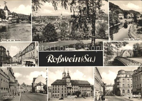 Rosswein Teilansicht Mulde Brücke Talbad Strasse