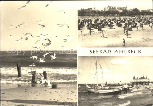 Ahlbeck Ostseebad Strand Möwen Seebrücke Boote