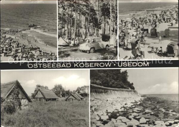 Koserow Ostseebad Usedom Neptuns Ankunft Zeltplatz Strand Fische