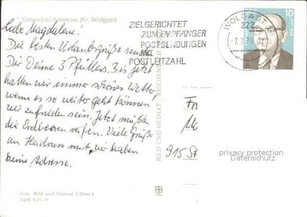 Koserow Ostseebad Usedom Neptuns Ankunft Zeltplatz Strand Fische – Bild 2