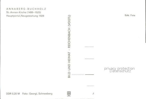 Annaberg-Buchholz Erzgebirge St Annen Kirche Hauptportal – Bild 2