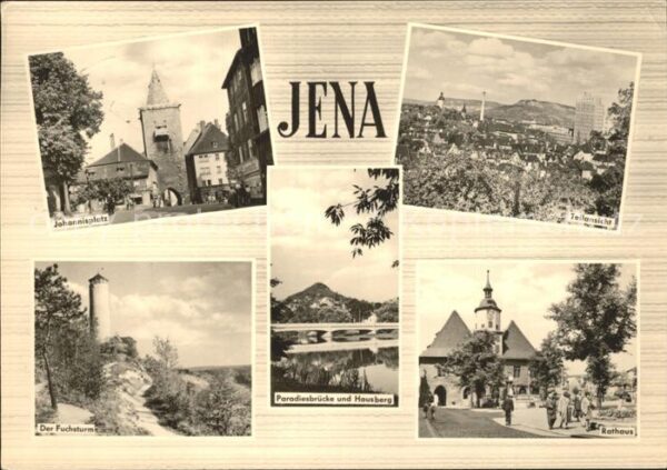 Jena Teilansicht Johannisplatz Fuchsturm Par