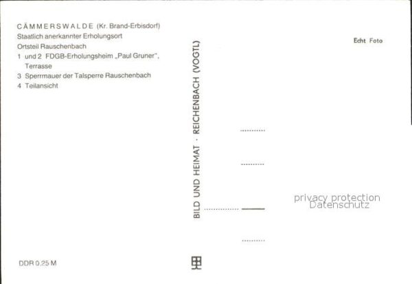 Rauschenbach Neuhausen FDGB Erholungsheim Paul Gruner Terrasse – Bild 2