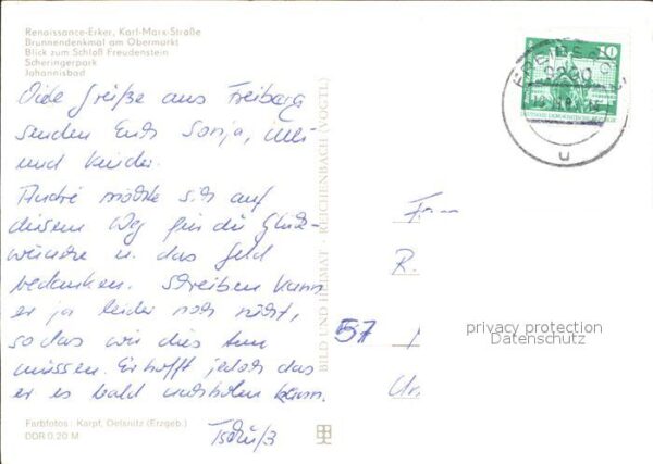 Freiberg Sachsen Renaissance Erker Karl Marx Strasse Bru – Bild 2