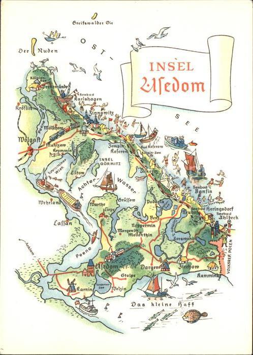 Usedom Landkarte Insel