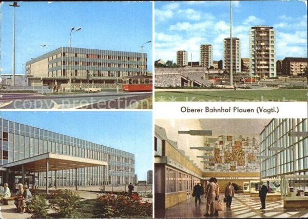 Plauen Vogtland Oberer Bahnhof Halle Hochhäuser