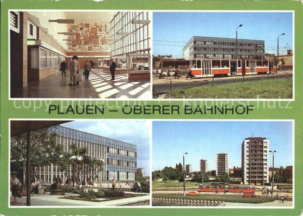 Plauen Vogtland Oberer Bahnhof Halle Strassenbahn Hochh
