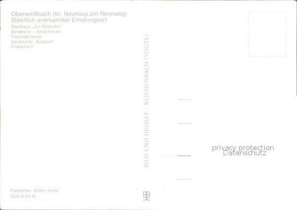 Oberweissbach Gasthaus Bergbahn Fröbeldenkmal Turm – Bild 2