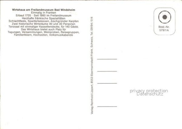 Bad Windsheim Fränkisches Freilandmuseum Wirtshaus Fa – Bild 2