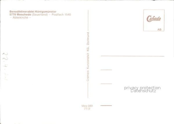 Meschede Benediktinerabtei Königsmünster Abteiki – Bild 2