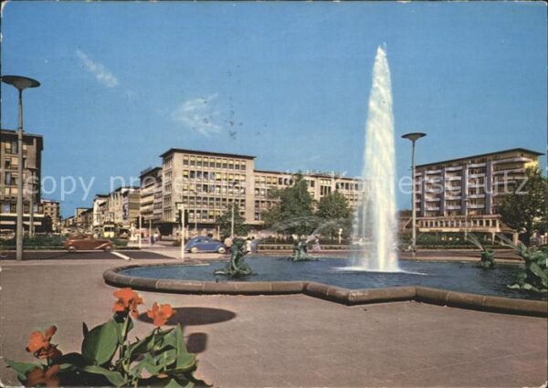 Mannheim Blick auf die Planken Fontäne