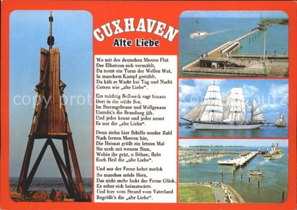 Cuxhaven Nordseebad Alte Liebe Gedicht Mole Hafen Segelschi
