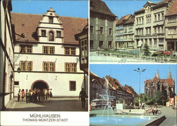 Muehlhausen Thueringen Rathaus Karl Marx Platz Wilhelm Pieck P