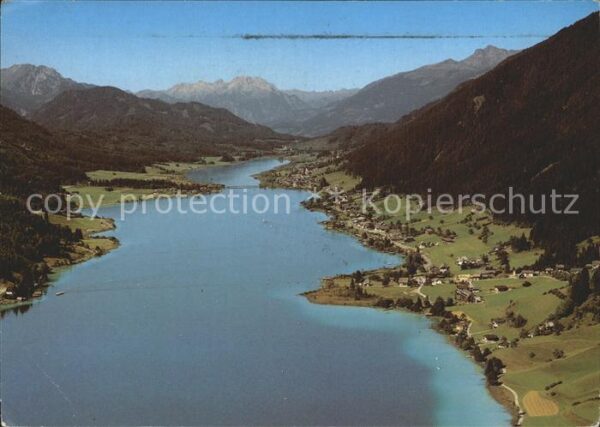 Weissensee Kaernten Blick über Neusach gegen Westen und Hoc