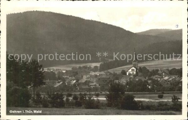 Gehren Thueringen Ortsansicht mit Kirche Thüringer Wald