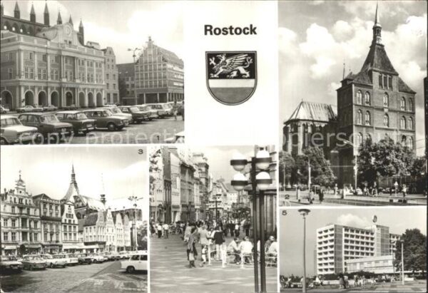 Rostock Rathaus Kirche Ernst Thälmann Platz Krö
