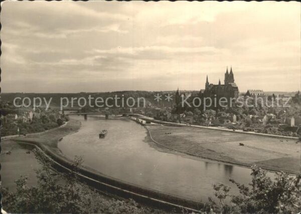 Meissen Elbe Sachsen Panorama Blick von den Proschwitzer Höh