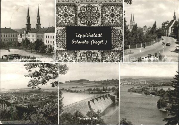 Oelsnitz Vogtland Teppichstadt Ernst Thälmann Platz Egers