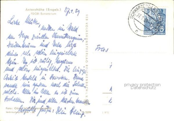 Antonshoehe Breitenbrunn FDGB Sanatorium – Bild 2