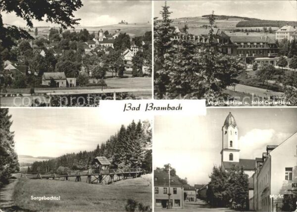 Bad Brambach Teilansicht Vogtlandhaus Joliot Curie H
