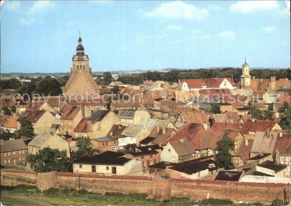Wittstock Ortsansicht mit Kirche