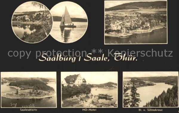 Saalburg Saale Saaleschleife HO Hotel Blick vom Sühnek